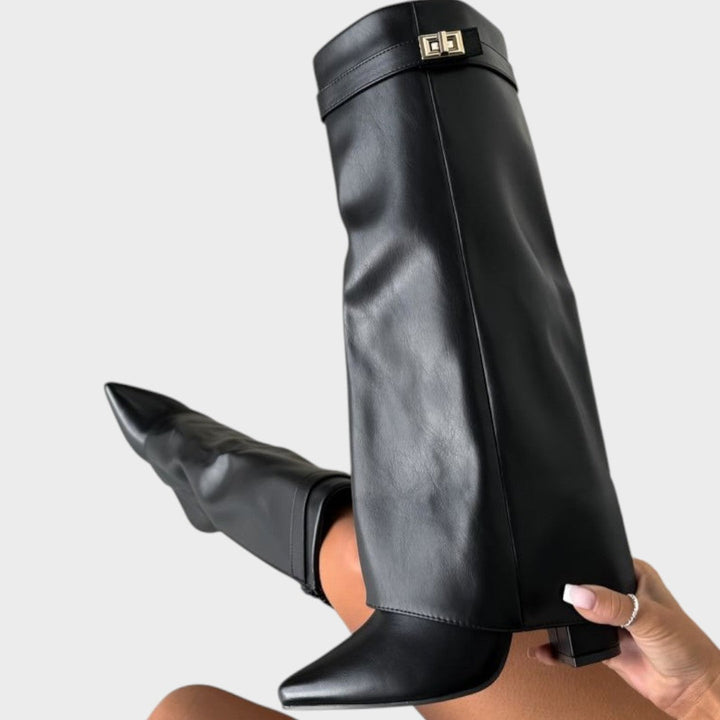 Luna | High-Wheel Leather Boots