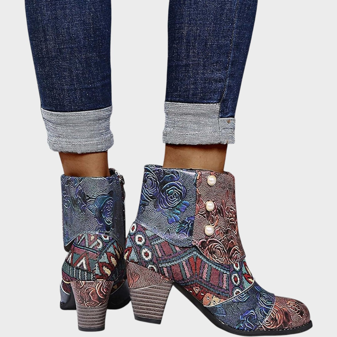 Mina | Short Boots with Print