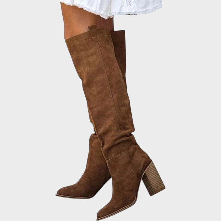 Diane | Suede Knee-High Boots