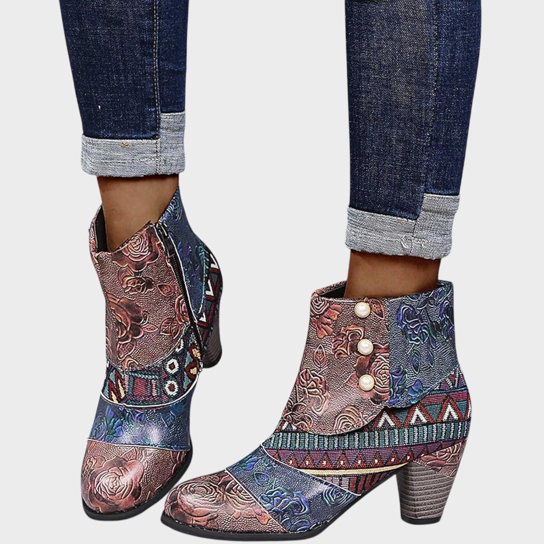 Mina | Short Boots with Print
