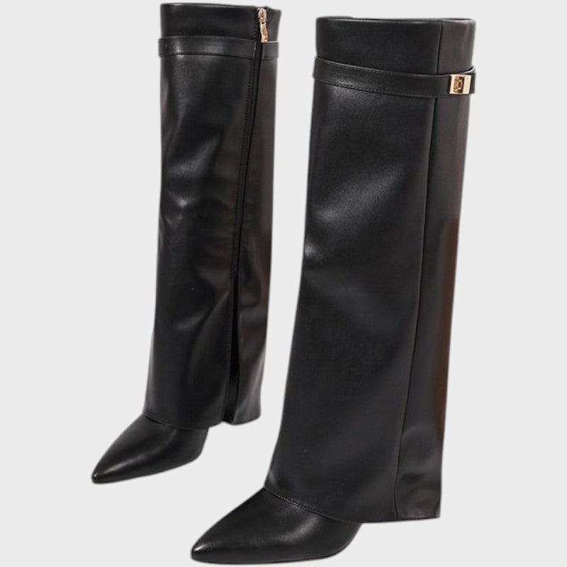 Luna | High-Wheel Leather Boots