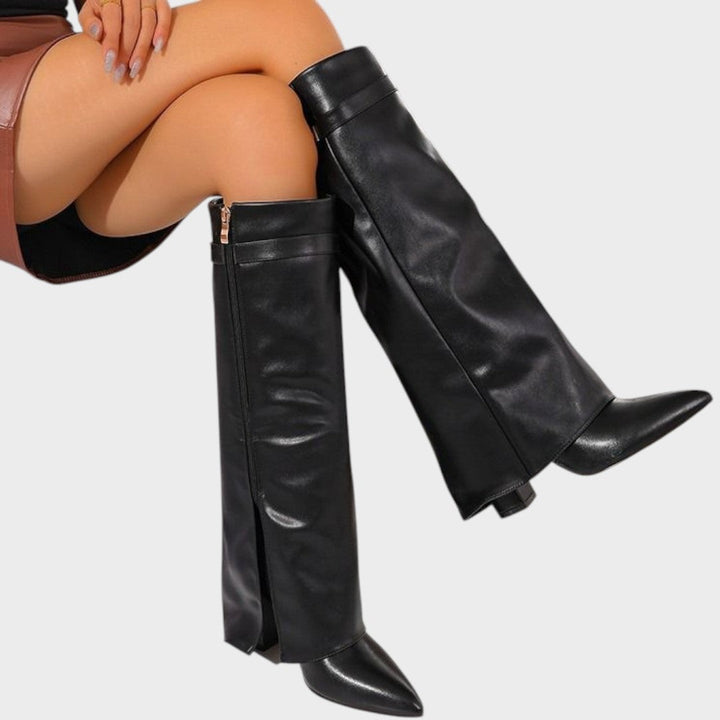 Luna | High-Wheel Leather Boots