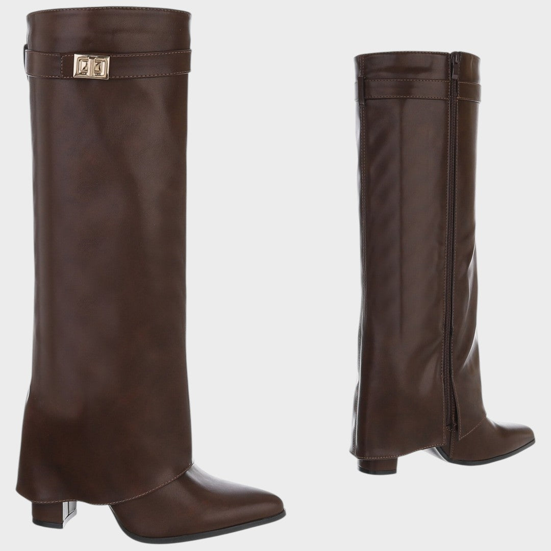 Luna | High-Wheel Leather Boots