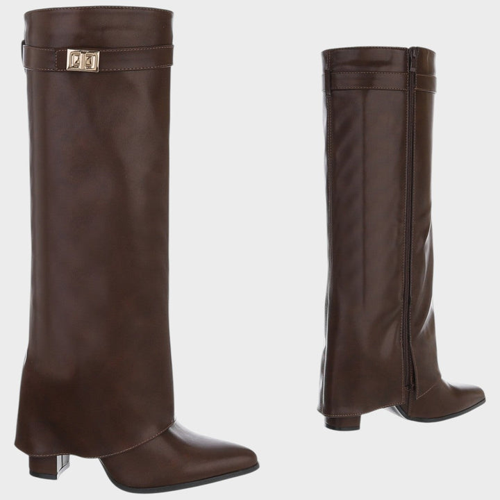Luna | High-Wheel Leather Boots