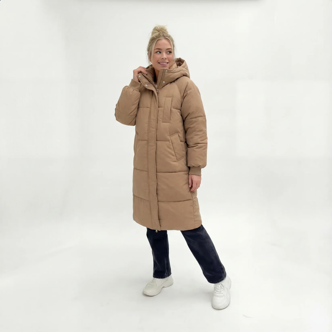 Lara - Classic Hooded Long Puffer Jacket
